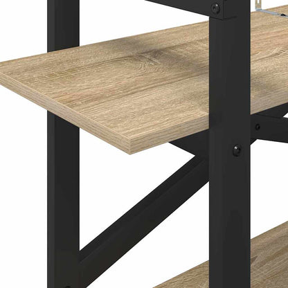 Bookshelf 2-Tier 100 x 33.5 x 64 cm Engineered Wood Sonoma Oak
