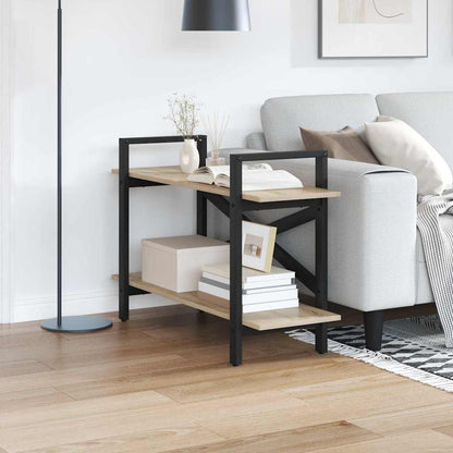 Bookshelf 2-Tier 100 x 33.5 x 64 cm Engineered Wood Sonoma Oak