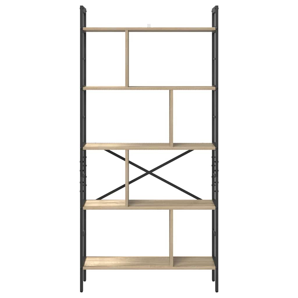 Bookshelf Sonoma Oak 75 x 30 x 156 cm Engineered Wood