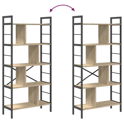 Bookshelf Sonoma Oak 75 x 30 x 156 cm Engineered Wood