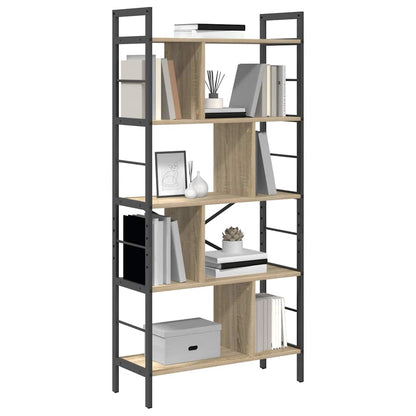 Bookshelf Sonoma Oak 75 x 30 x 156 cm Engineered Wood