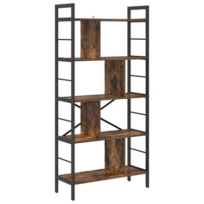 Bookshelf Smoked Oak 75 x 30 x 156 cm Engineered Wood