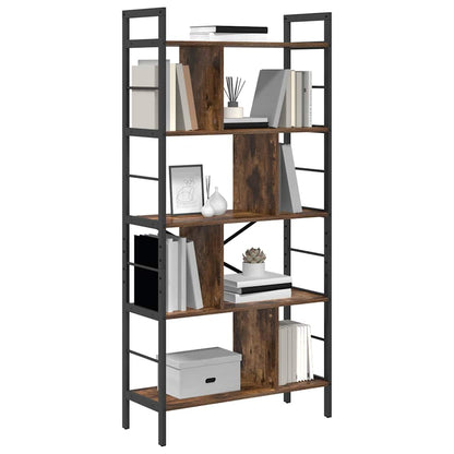 Bookshelf Smoked Oak 75 x 30 x 156 cm Engineered Wood