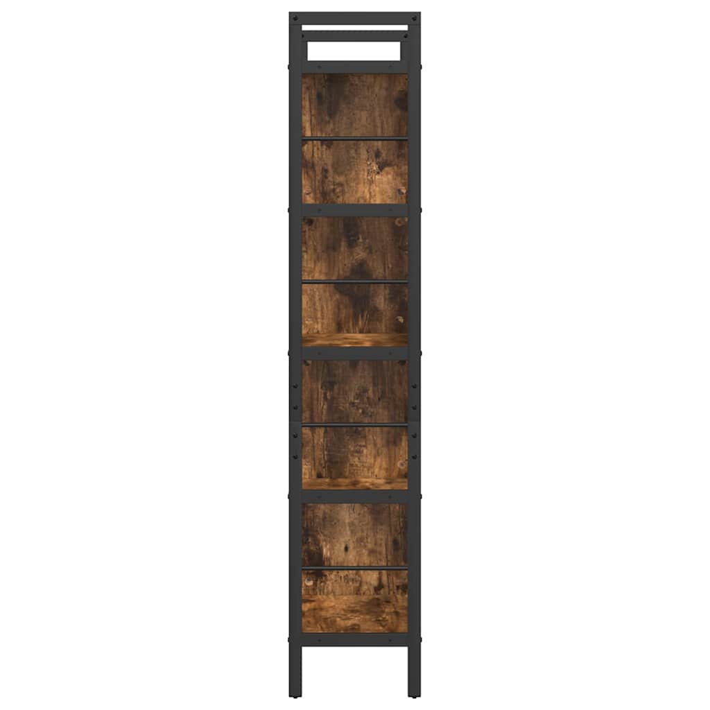 Bookshelf Smoked Oak 75 x 30 x 156 cm Engineered Wood