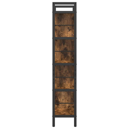 Bookshelf Smoked Oak 75 x 30 x 156 cm Engineered Wood
