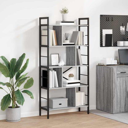 Bookshelf Grey Sonoma 75 x 30 x 156 cm Engineered Wood