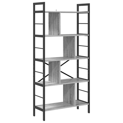 Bookshelf Grey Sonoma 75 x 30 x 156 cm Engineered Wood