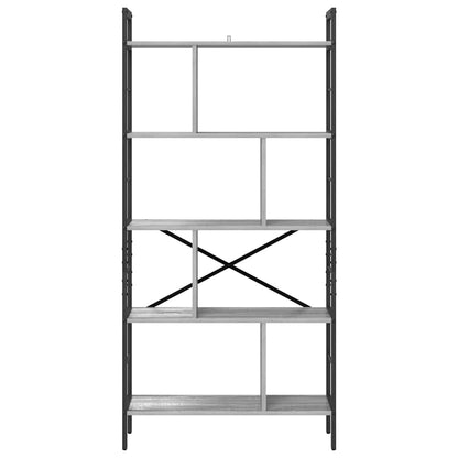 Bookshelf Grey Sonoma 75 x 30 x 156 cm Engineered Wood