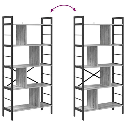 Bookshelf Grey Sonoma 75 x 30 x 156 cm Engineered Wood