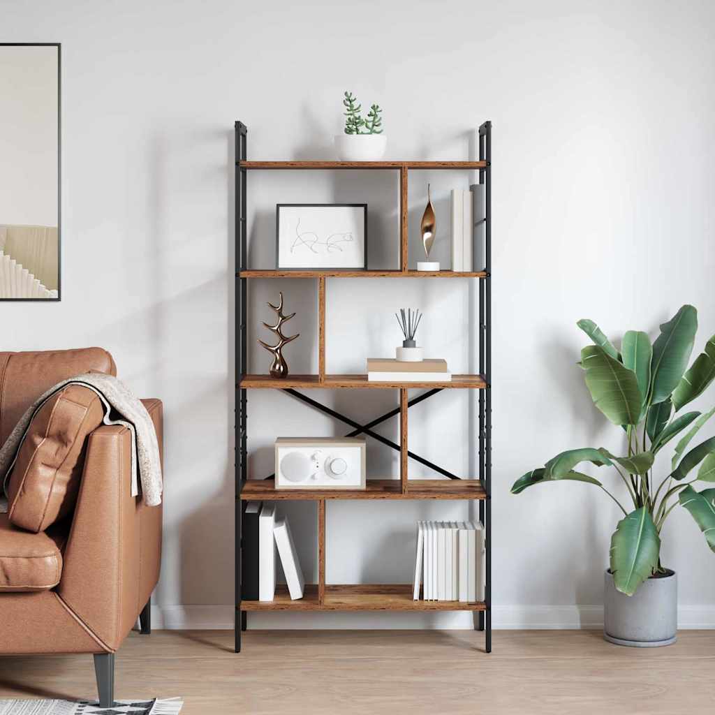 Bookshelf Old Wood 75 x 30 x 156 cm Engineered Wood