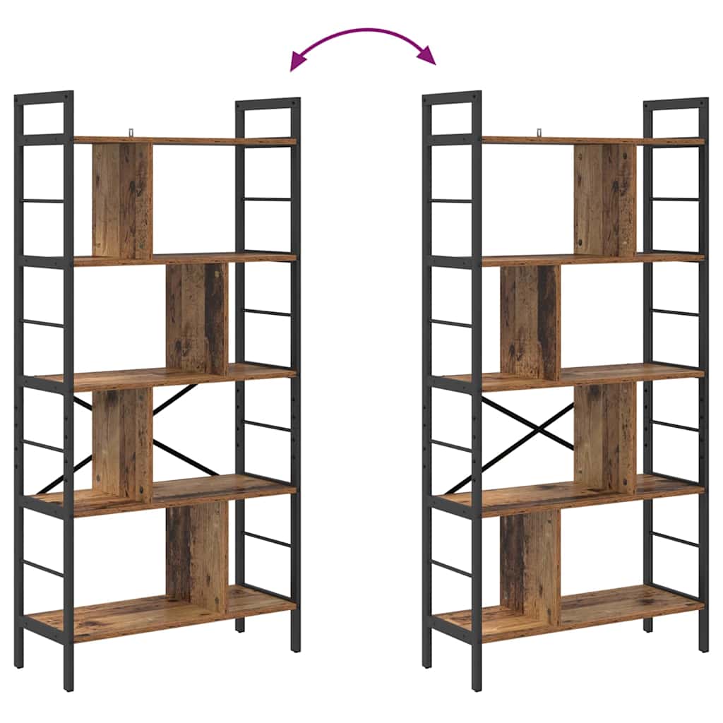 Bookshelf Old Wood 75 x 30 x 156 cm Engineered Wood