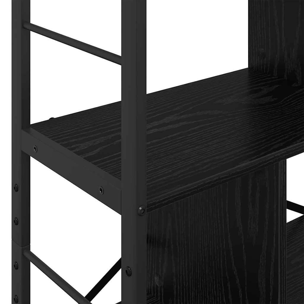 Bookshelf Black Oak 75 x 30 x 123.5 cm Engineered Wood