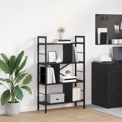 Bookshelf Black Oak 75 x 30 x 123.5 cm Engineered Wood