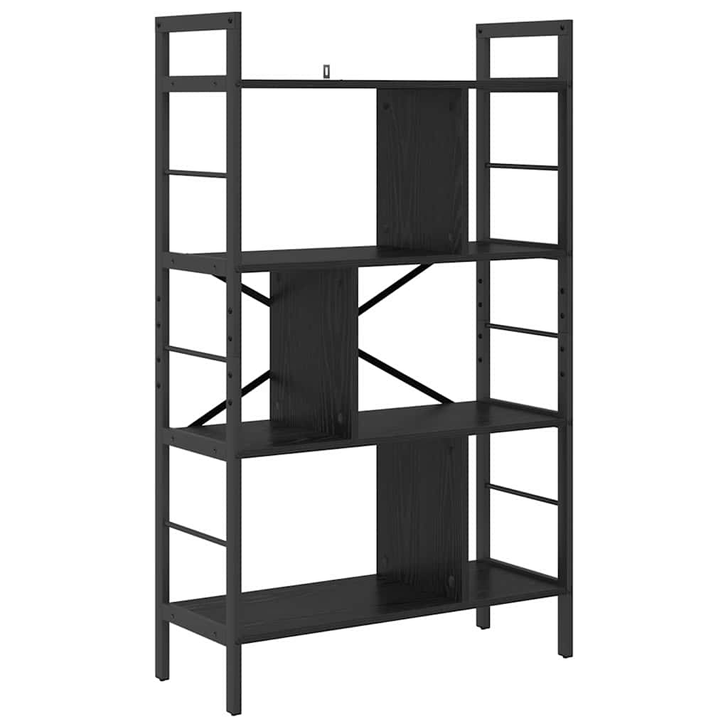 Bookshelf Black Oak 75 x 30 x 123.5 cm Engineered Wood