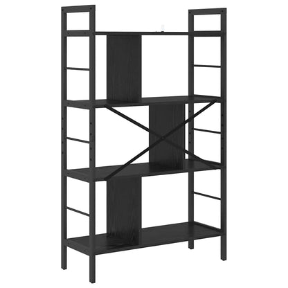 Bookshelf Black Oak 75 x 30 x 123.5 cm Engineered Wood
