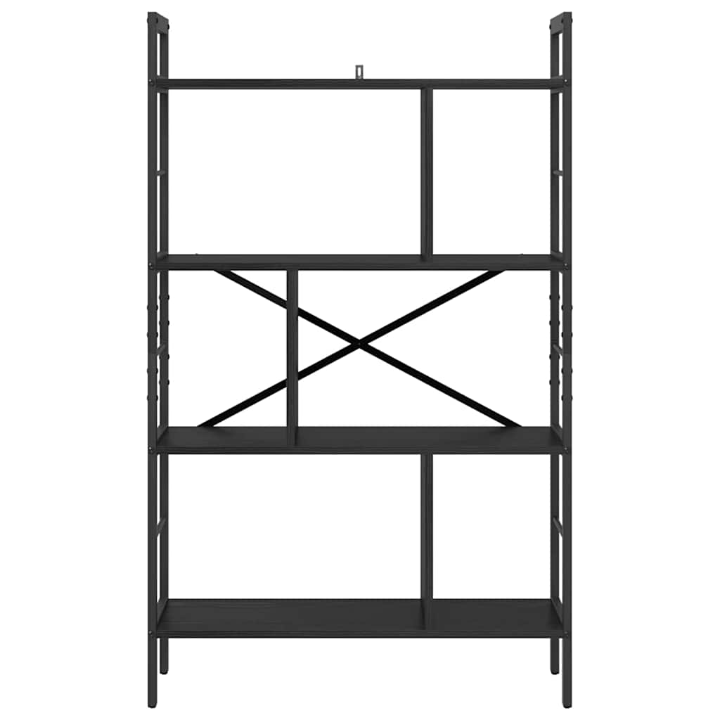 Bookshelf Black Oak 75 x 30 x 123.5 cm Engineered Wood