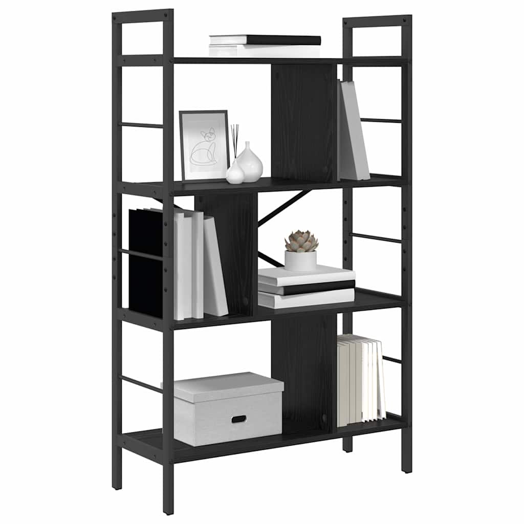 Bookshelf Black Oak 75 x 30 x 123.5 cm Engineered Wood