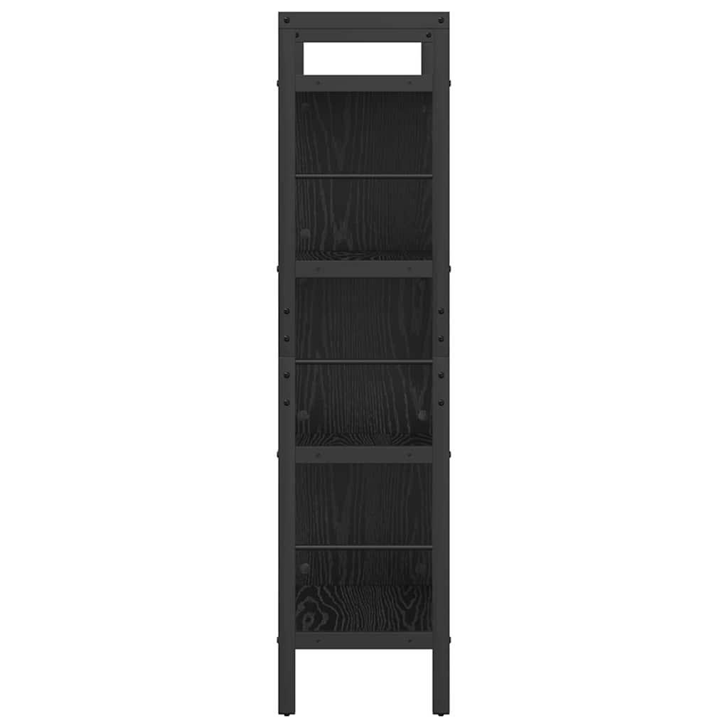 Bookshelf Black Oak 75 x 30 x 123.5 cm Engineered Wood