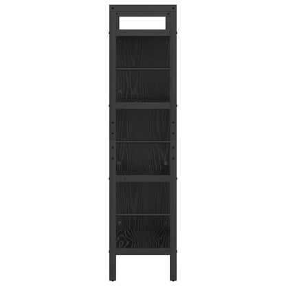 Bookshelf Black Oak 75 x 30 x 123.5 cm Engineered Wood
