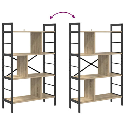 Bookshelf Sonoma Oak 75 x 30 x 123.5 cm Engineered Wood