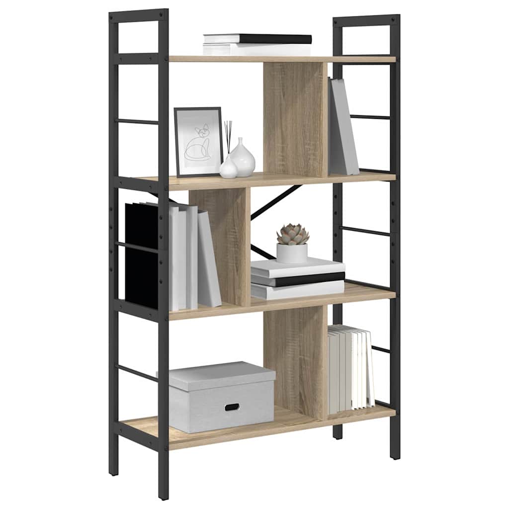 Bookshelf Sonoma Oak 75 x 30 x 123.5 cm Engineered Wood