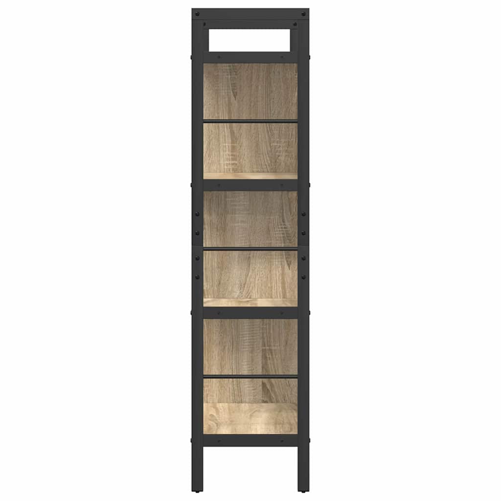 Bookshelf Sonoma Oak 75 x 30 x 123.5 cm Engineered Wood
