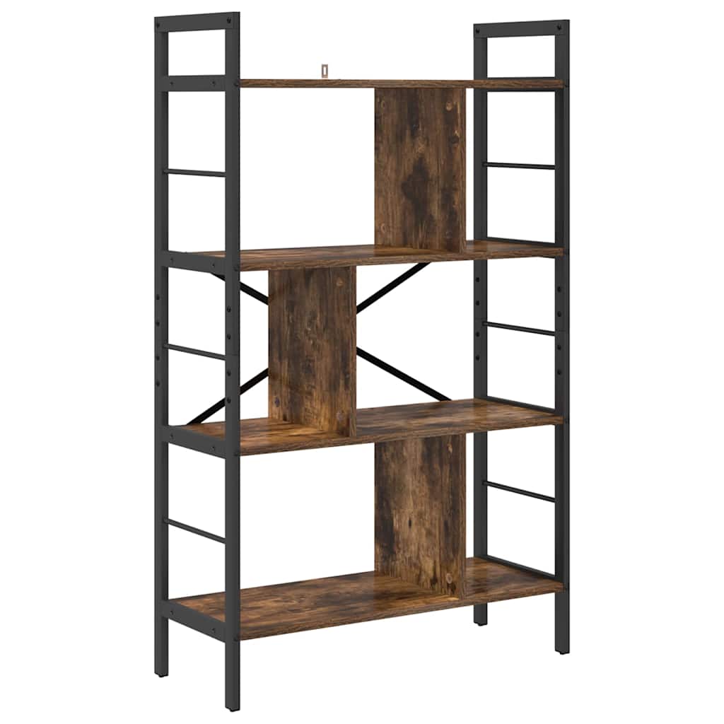 Bookshelf Smoked Oak 75 x 30 x 123.5 cm Engineered Wood