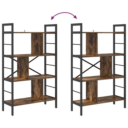 Bookshelf Smoked Oak 75 x 30 x 123.5 cm Engineered Wood