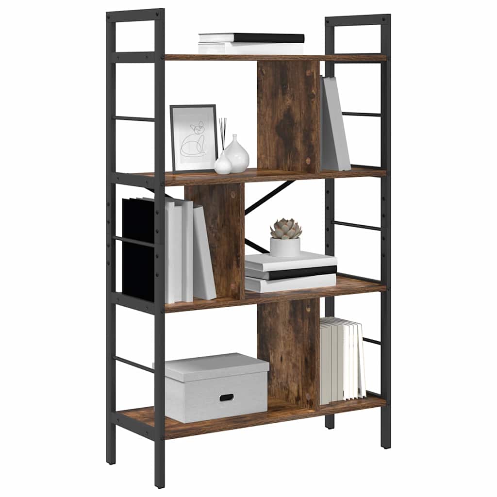 Bookshelf Smoked Oak 75 x 30 x 123.5 cm Engineered Wood