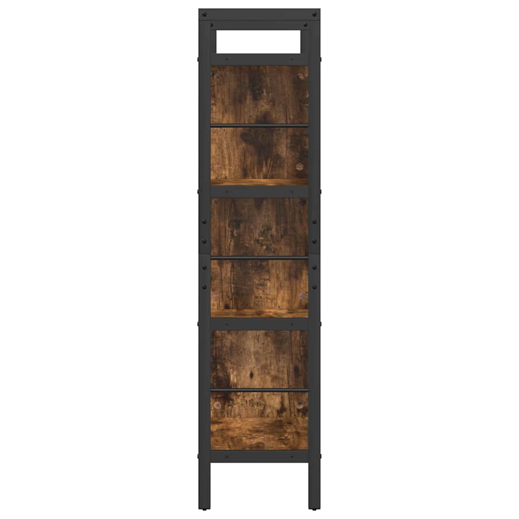 Bookshelf Smoked Oak 75 x 30 x 123.5 cm Engineered Wood