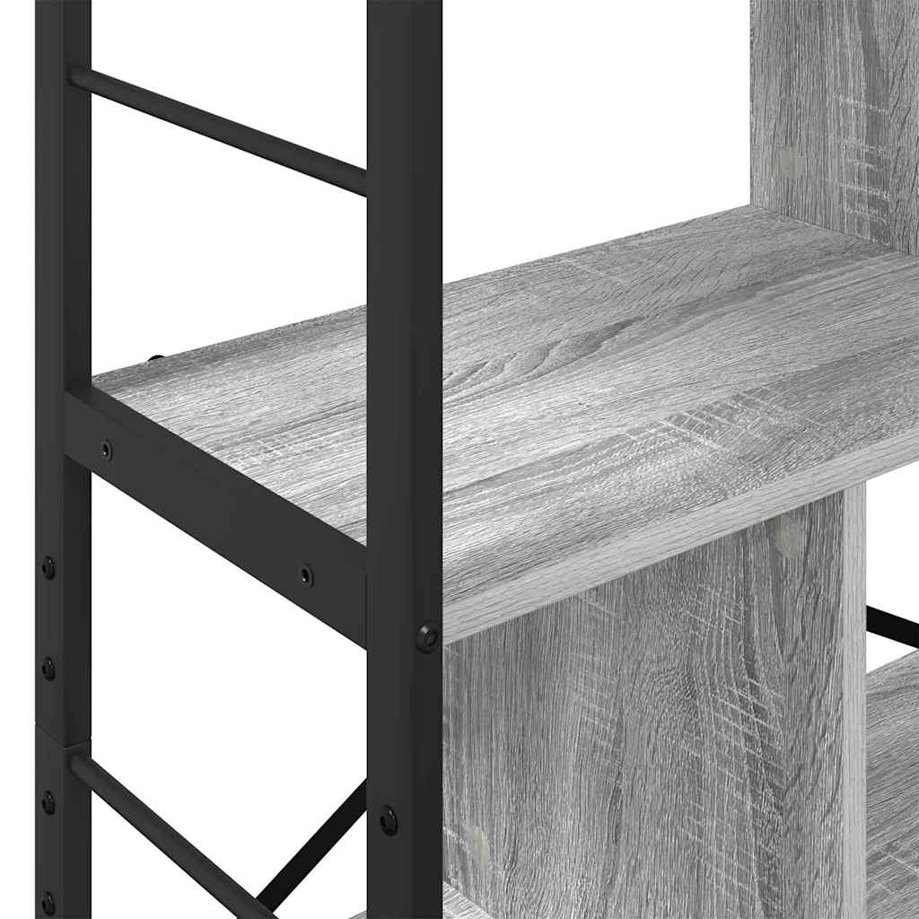 Bookshelf Grey Sonoma 75 x 30 x 123.5 cm Engineered Wood