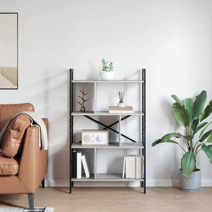 Bookshelf Grey Sonoma 75 x 30 x 123.5 cm Engineered Wood