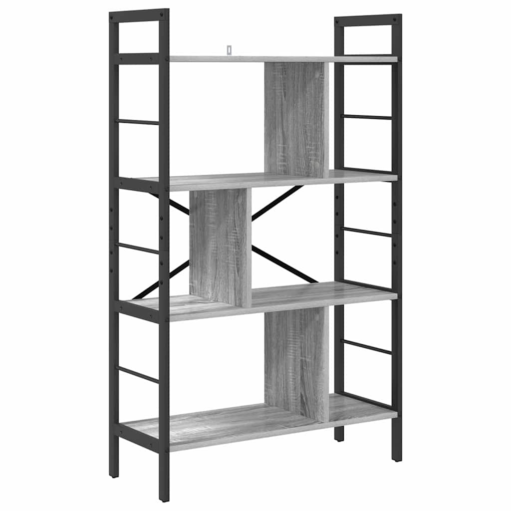 Bookshelf Grey Sonoma 75 x 30 x 123.5 cm Engineered Wood