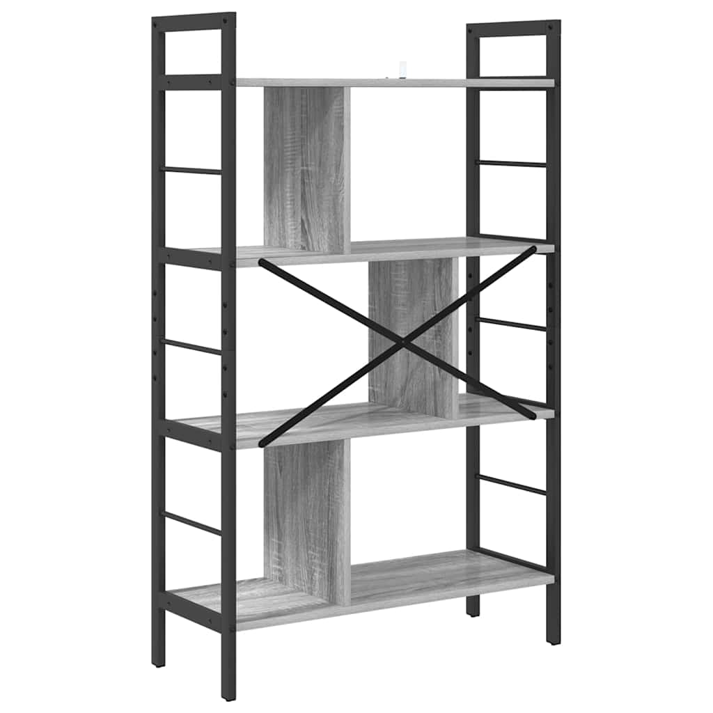 Bookshelf Grey Sonoma 75 x 30 x 123.5 cm Engineered Wood