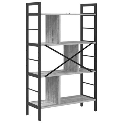 Bookshelf Grey Sonoma 75 x 30 x 123.5 cm Engineered Wood