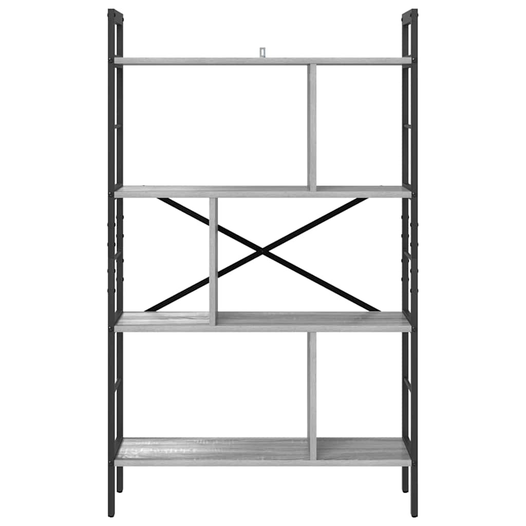 Bookshelf Grey Sonoma 75 x 30 x 123.5 cm Engineered Wood