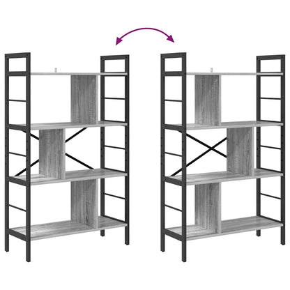 Bookshelf Grey Sonoma 75 x 30 x 123.5 cm Engineered Wood