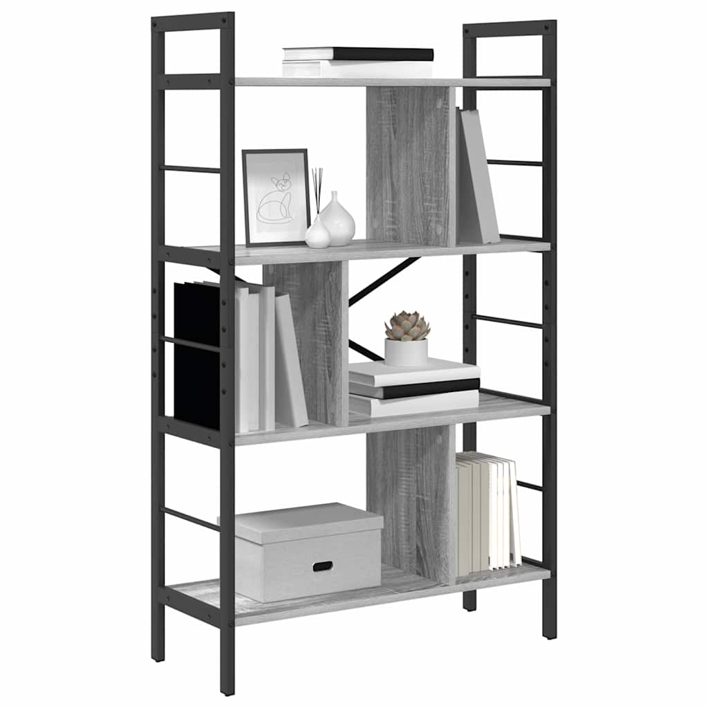 Bookshelf Grey Sonoma 75 x 30 x 123.5 cm Engineered Wood