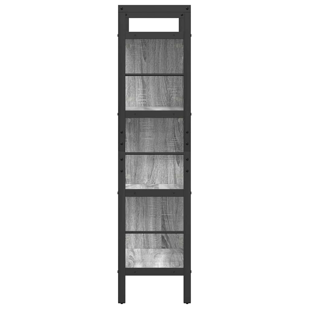 Bookshelf Grey Sonoma 75 x 30 x 123.5 cm Engineered Wood
