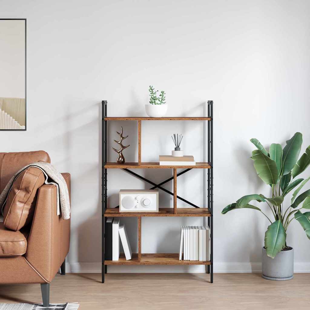 Bookshelf Old Wood 75 x 30 x 123.5 cm Engineered Wood