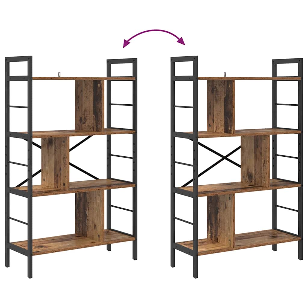 Bookshelf Old Wood 75 x 30 x 123.5 cm Engineered Wood
