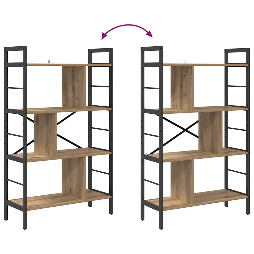 Bookshelf Artisan Oak 75 x 30 x 123.5 cm Engineered Wood