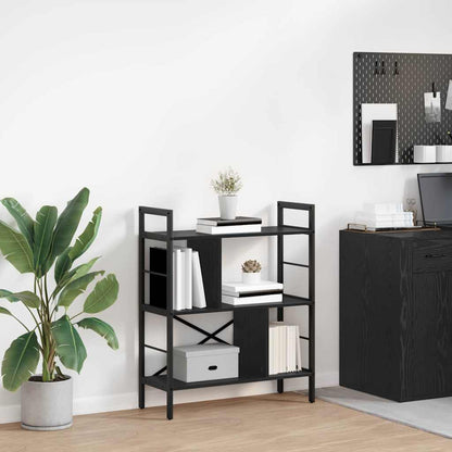 Bookshelf Black Oak 75 x 30 x 91 cm Engineered Wood