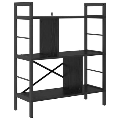 Bookshelf Black Oak 75 x 30 x 91 cm Engineered Wood