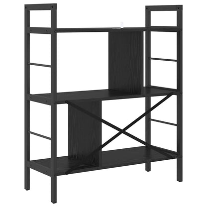 Bookshelf Black Oak 75 x 30 x 91 cm Engineered Wood