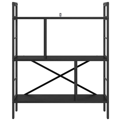 Bookshelf Black Oak 75 x 30 x 91 cm Engineered Wood