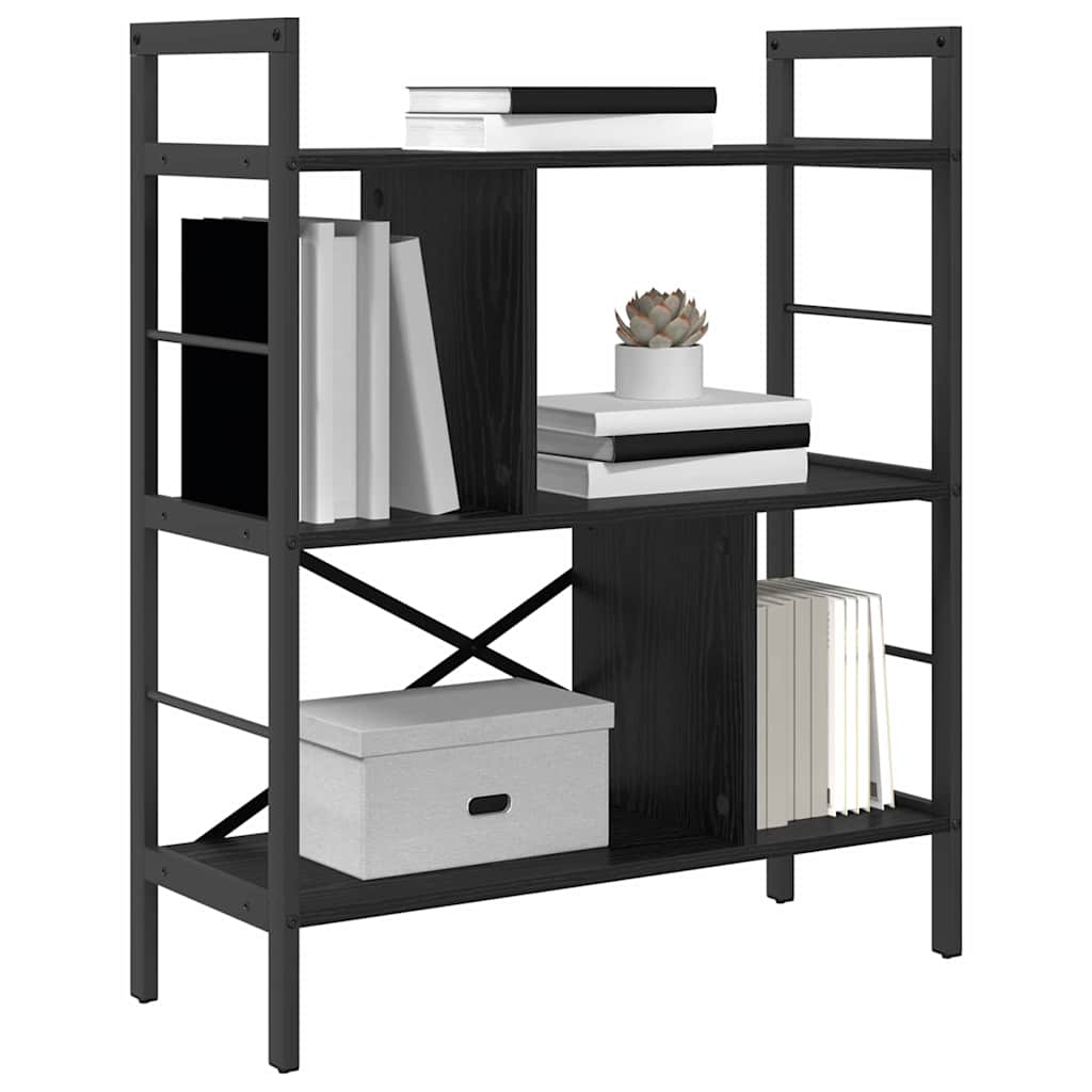 Bookshelf Black Oak 75 x 30 x 91 cm Engineered Wood