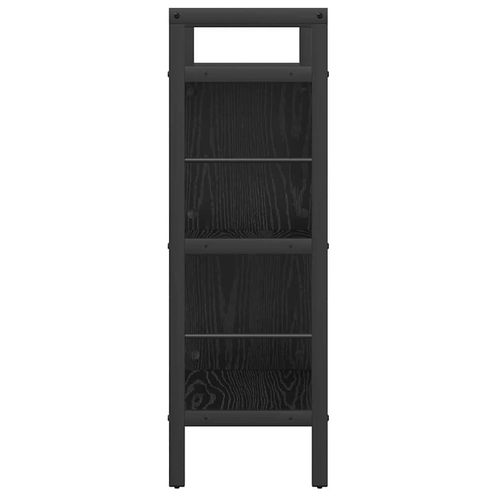 Bookshelf Black Oak 75 x 30 x 91 cm Engineered Wood