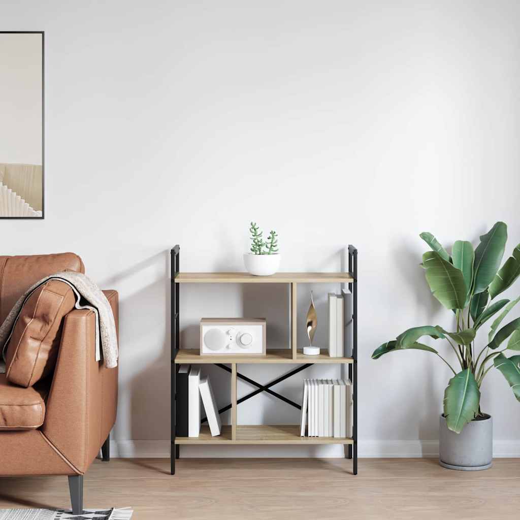 Bookshelf Sonoma Oak 75 x 30 x 91 cm Engineered Wood