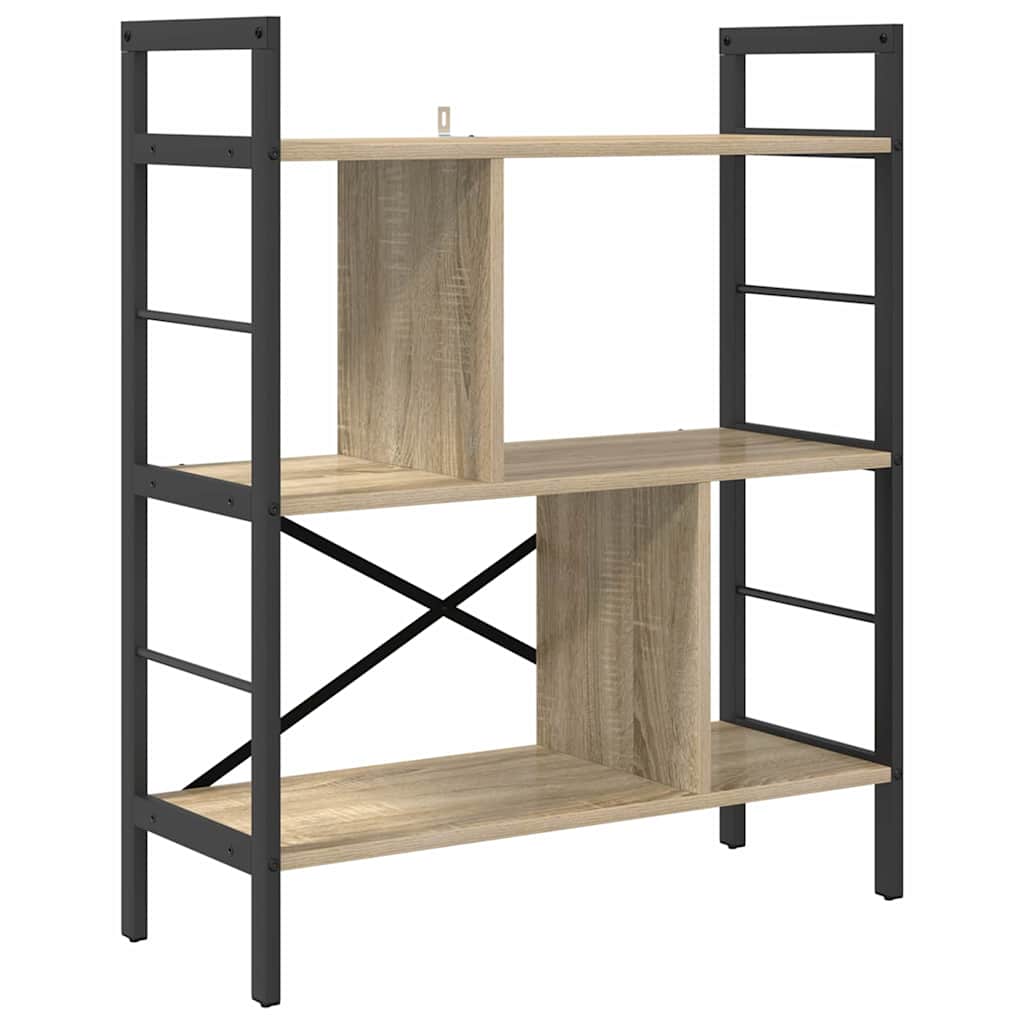 Bookshelf Sonoma Oak 75 x 30 x 91 cm Engineered Wood